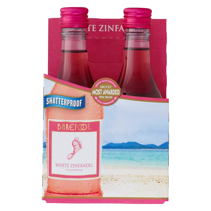 BAREFOOT WHITE ZINFANDEL 187ML 4 PACK