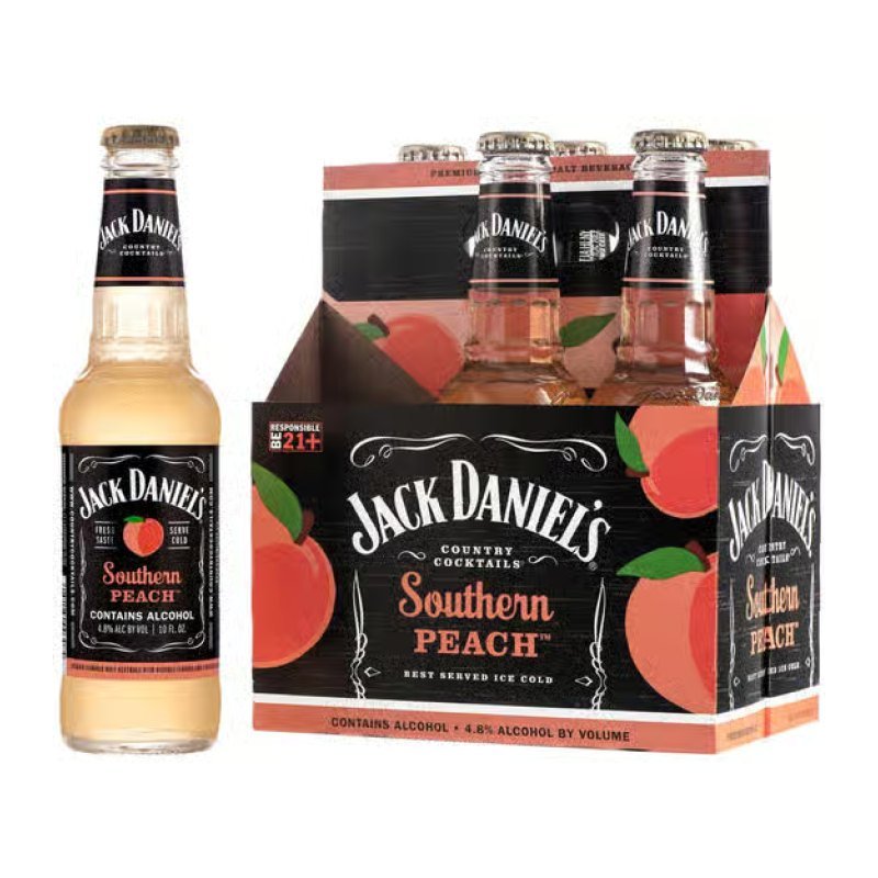 JACK DANIELS SOUTHERN PEACH 6PK 10OZ BOTTLE