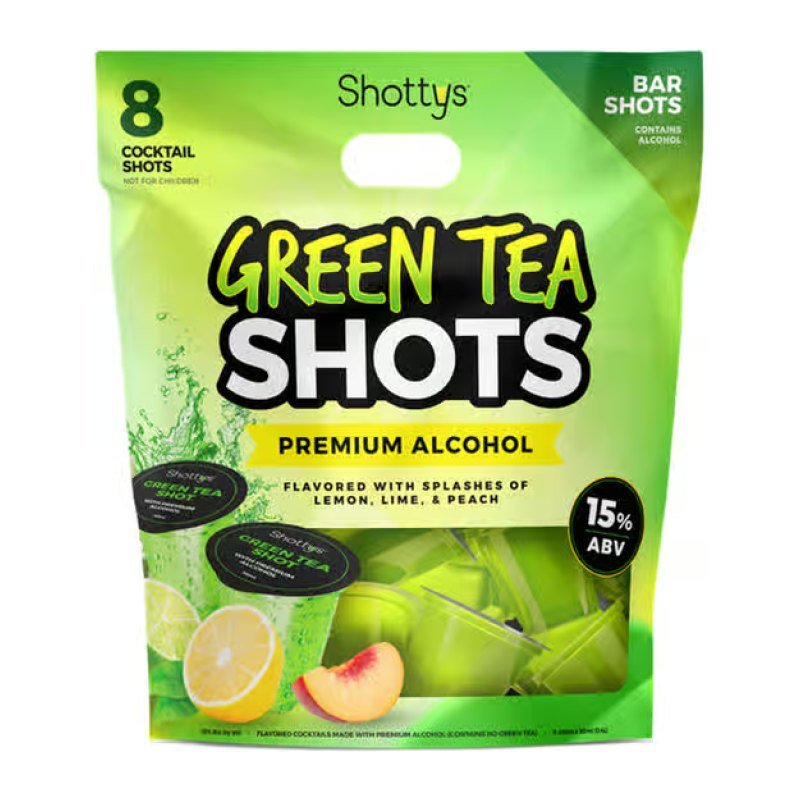 SHOTTYS GREEN TEA SHOTS 15 ABV 8 50ML SHOTS