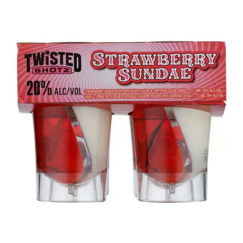 TWISTED SHOTS STRAWBERRY SUNDAY 4PK 100ML