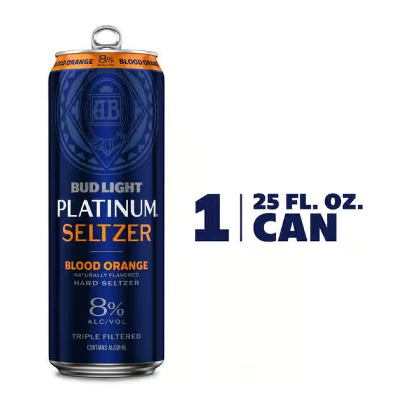 BUDLIGHT PLATINUM BLOOD ORANGE 25OZ CAN
