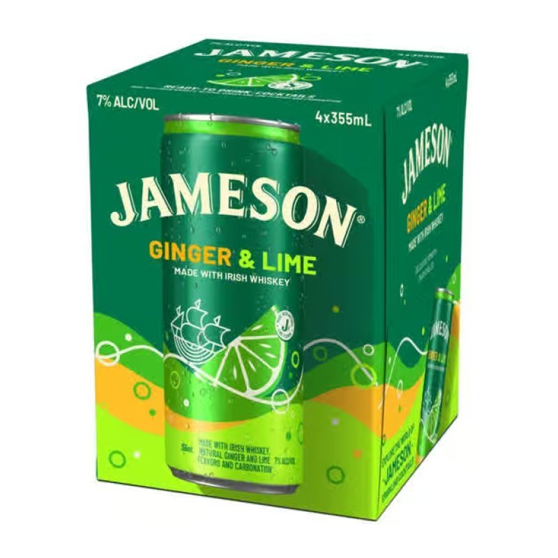 JACK DANIELS GINGER ALE & WHISKEY 4PK 12OZ