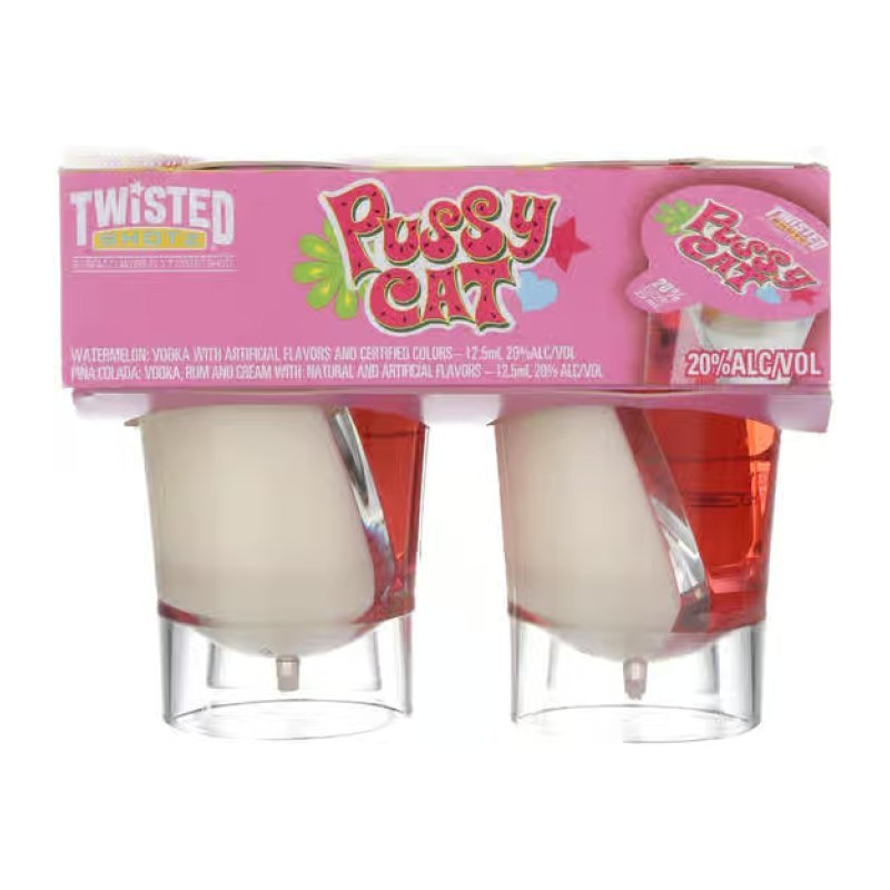 TWISTED SHOTZ PUSSY CAT 4PK 25ML
