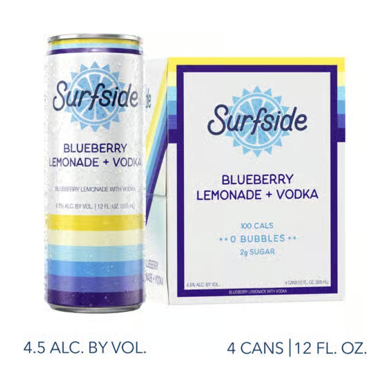 SURFSIDE BLUEBERRY LEMONADE VODKA 4PK 12OZ